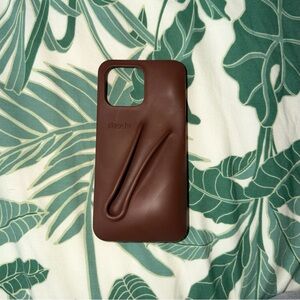 RHODE Brown Silicone Phone Case with Built-In Grip